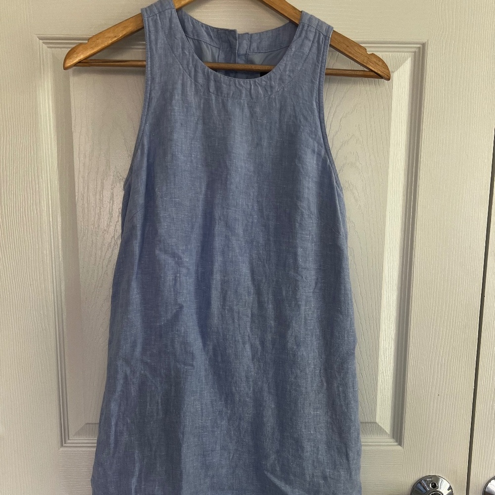 J. Crew 100% Linen Shift in French Blue